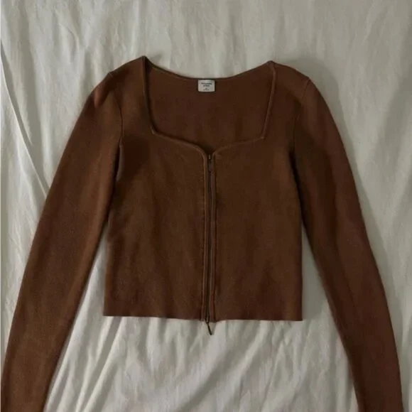 Abercrombie & Fitch Brown Top / Cardigan - Picture 2 of 3